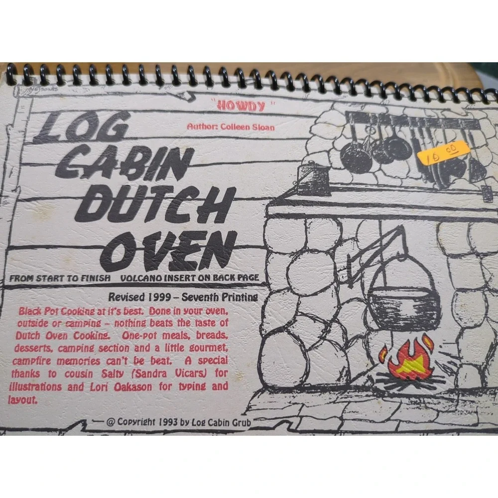 VTG Log Cabin Dutch Oven Recipes Log‎ Cabin Grub Cookbook By Colleen Sloan